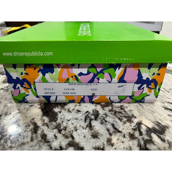 Shoe‎ Republic LA Brittany Rose Gold Heels Size 8 Boxed - Picture 5 of 16
